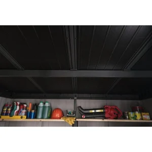 Artisan Plastic Storage Shed 9 ft W x 7.5 ft D Grey & Black - Artisan 97