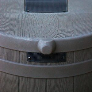 50-Gallon Outdoor Plastic Rain Barrel