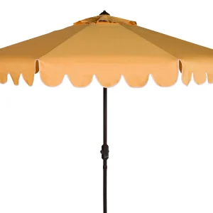 Safavieh Patio Umbrella 9' Crank Tilt Navy/White - Venice