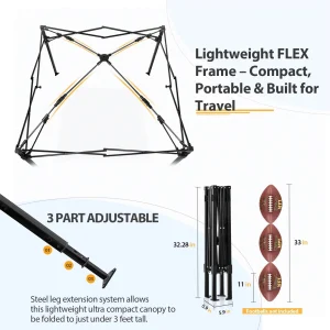 EAGLE PEAK Ultra Compact 4 ft x 4 ft Pop-Up Changing Room Canopy - Flex