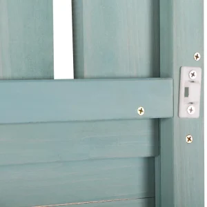 Wooden Outdoor Potting Bench Table With 4 Storage Shelves, Side Hook And Green Finish