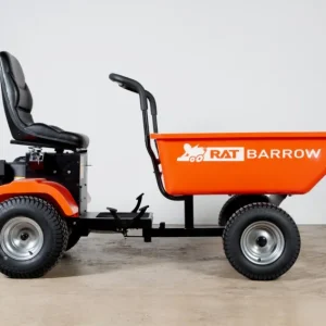 Rat Barrow Ride-On Wheelbarrow, Black, 150 Ltrs, 200kg Capacity, 98cm Wide, 2.3m Long
