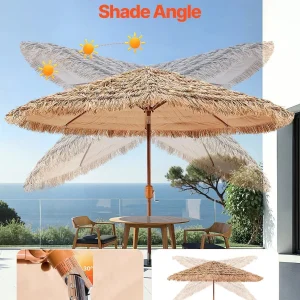 Thatched Tiki Patio Umbrella 9 ft