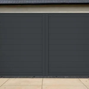 Casanoov Aluminum Swing Gate 392 cm x 161 cm Anthracite Gray RAL 7016 - KIT-000024
