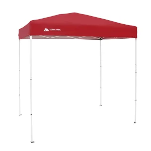 Ozark Trail Instant Canopy Outdoor Shade Shelter, Brilliant Red, 4 ft. x 6 ft. x 85 in.