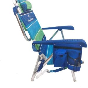 Tommy Bahama 2-Pack Backpack Beach Chairs With Storage Pouch And Towel Bar
