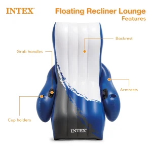 INTEX Ultra XTR Above Ground Pool 24ft x 12ft x 52in With 2 Floating Recliners And Mega Chill II Cooler