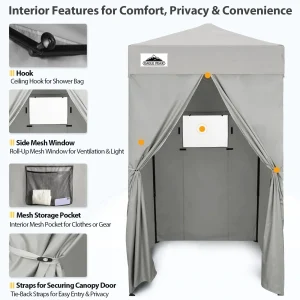 EAGLE PEAK Ultra Compact 4 ft x 4 ft Pop-Up Changing Room Canopy - Flex