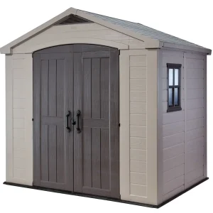 Keter Resin Outdoor Storage Shed, Taupe, 8 x 11 Foot - Factor