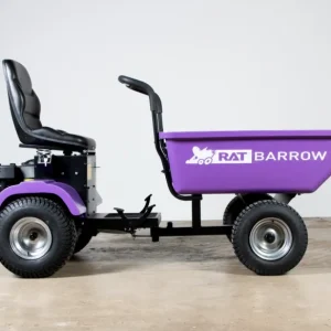 Rat Barrow Ride-On Wheelbarrow, Black, 150 Ltrs, 200kg Capacity, 98cm Wide, 2.3m Long
