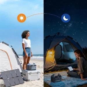 DaranEner Portable Power Station With 80W Solar Panel, 288Wh LiFePO4 Battery, 600W, 1200W Surge