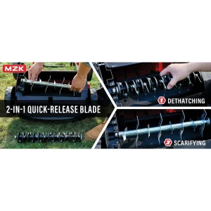 Mzk Electric Dethatcher & Scarifier, 12 Amp, 13in Rake Path