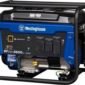 Westinghouse Portable Generator 3600 Running Watts 4650 Peak Watts 30A Outlet - 212cc