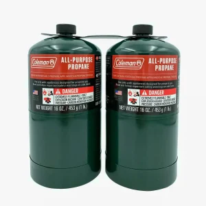 Coleman All-Purpose Propane Gas Cylinders 16 oz 2 Pack