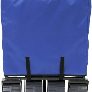 Mac Sports Heavy Duty Collapsible Folding All Terrain Utility Beach Wagon Cart, Blue/Black