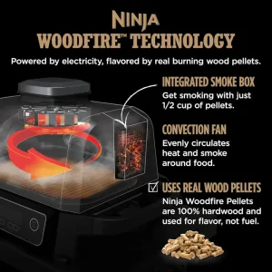 NINJA Woodfire Series 7-in-1 Portable Outdoor Grill & Smoker
