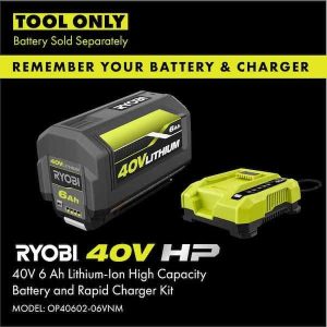 RYOBI 40V HP Brushless 18 in. Single-Stage Cordless Electric Snow Blower