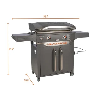 Blackstone ProSeries 2 Burner 28 inch Outdoor Cabinet Griddle With Hood