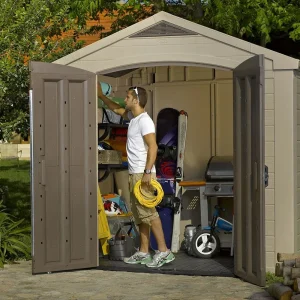 Keter Resin Outdoor Storage Shed, Taupe, 8 x 11 Foot - Factor
