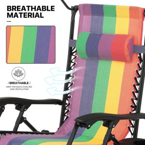 MoNiBloom Zero Gravity Reclining Chairs Set Of 2 With Canopy Shade And Headrest, Black - 330 lbs