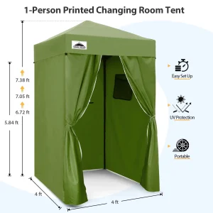 EAGLE PEAK Ultra Compact 4 ft x 4 ft Pop-Up Changing Room Canopy - Flex