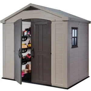 Keter Resin Outdoor Storage Shed, Taupe, 8 x 11 Foot - Factor