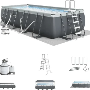 Intex Ultra XTR Rectangular Frame Above Ground Pool Set, 18' x 9' x 52"
