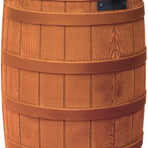 50-Gallon Outdoor Plastic Rain Barrel