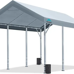 ADVANCE OUTDOOR Heavy Duty 12x20 ft Carport Canopy Garage, Gray