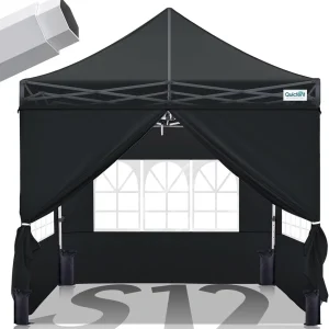Quictent 10 x 10 ft Pop-Up Canopy Tent With Reflective Top, Fluorescent Rope And Vented Top