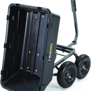 Gorilla Carts Utility Dump Wagon 6 Cubic Feet 1200 lb Capacity Black - GOR6PS