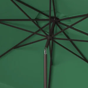Safavieh Patio Umbrella 9' Crank Tilt Navy/White - Venice