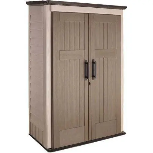 Rubbermaid Outdoor Storage Shed 52-Cubic-Foot Lockable UV-Resistant Heavy-Duty Resin