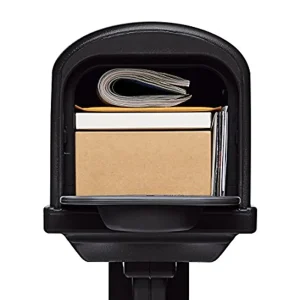 Rubbermaid Mailbox And Post Combo 49.88in X 10.13in X 20.75in Polyethylene Black