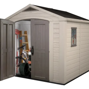 Keter Resin Outdoor Storage Shed, Taupe, 8 x 11 Foot - Factor