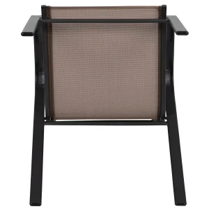 Emma + Oliver Outdoor Stack Chairs, Gray, 4 Pack, 21.25in W x 29in D x 36in H