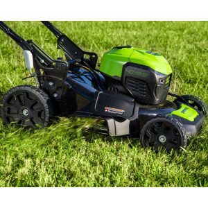 Greenworks 21-Inch 40V Cordless Brushless Self-Propelled Lawn Mower With 5.0Ah Battery And Charger - LMF403