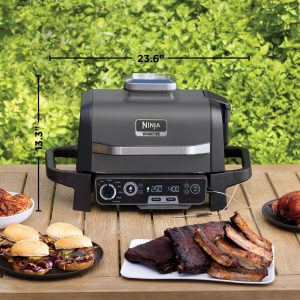 Ninja Woodfire Pro Outdoor Grill, 7-in-1, Grey XL With Built-In Thermometer - OG751