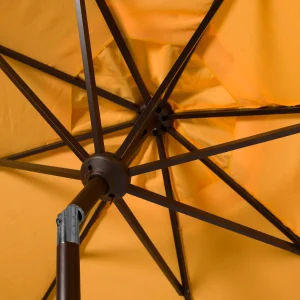 Safavieh Patio Umbrella 9' Crank Tilt Navy/White - Venice