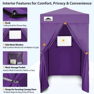 EAGLE PEAK Ultra Compact 4 ft x 4 ft Pop-Up Changing Room Canopy - Flex