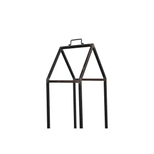 3R Studios House Shaped Metal Log Holder, 13 in. L x 12.5 in. W x 55.75 in. H