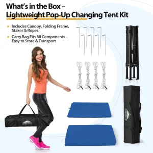 EAGLE PEAK Ultra Compact 4 ft x 4 ft Pop-Up Changing Room Canopy - Flex