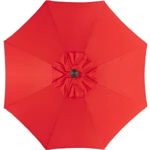 Safavieh Patio Umbrella 9' Crank Tilt Navy/White - Venice