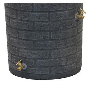 Good Ideas Impressions Downton Rain Saver Rain Barrel, 50 Gallon, Dark Granite - IMP-D50-DAR