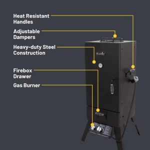 Char-Broil Vertical Liquid Propane Gas Smoker, 595 Square Inches, 16,500 BTU