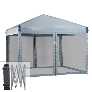 Aoodor Pop Up Canopy 12'x12' With Removable Mesh Sidewalls - Black