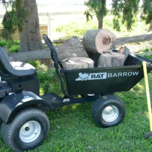 Rat Barrow Ride-On Wheelbarrow, Black, 150 Ltrs, 200kg Capacity, 98cm Wide, 2.3m Long