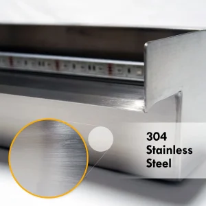 Half Off Ponds Steel Elegance Stainless Steel Spillway, 24 in, 304 SS, 1.5 in Back Inlet