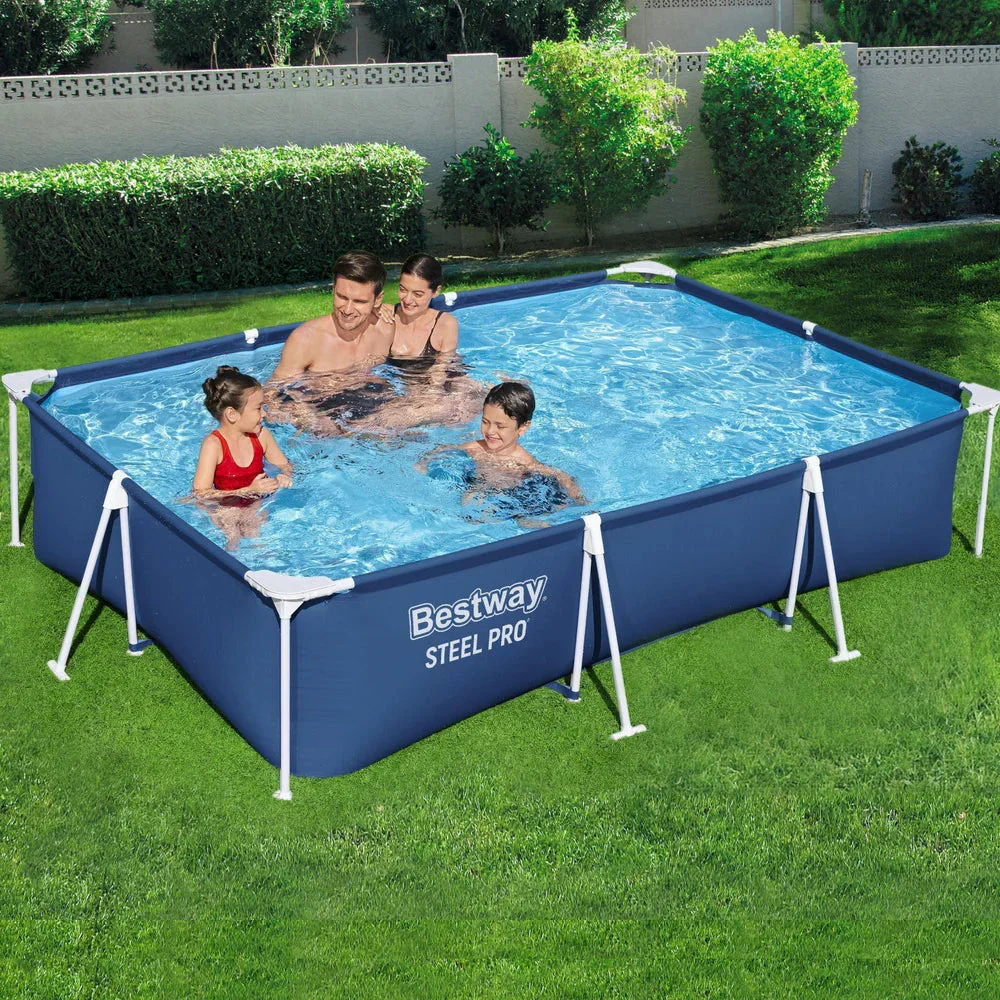 Bestway Steel Frame Above-Ground Swimming Pool 3.00m x 2.01m x 66cm - Filter Pump