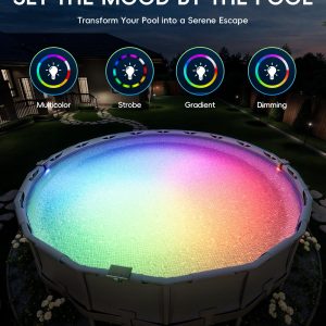 Solar LED Pool Light - 42 LEDs, 10 Color Options